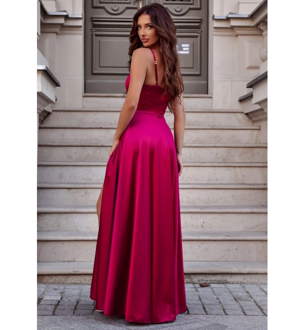 001112. GORSET satyna BORDOWY